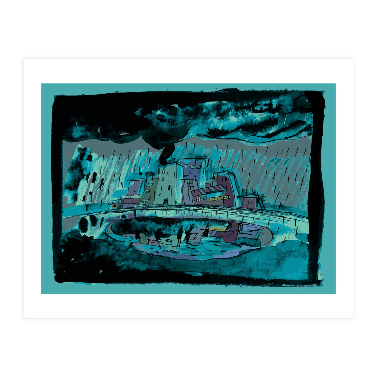 Autumn Rain in the Old City (Print Only)