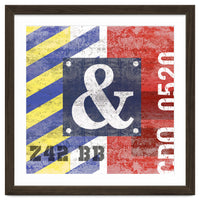 Blue Ampersand Industrial Abstract