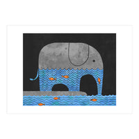 Thirsty Elephant (Print Only)