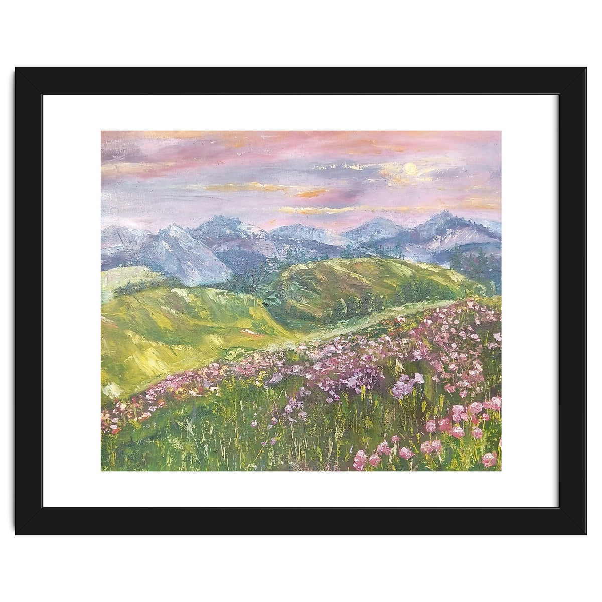 Sunset in the mountains