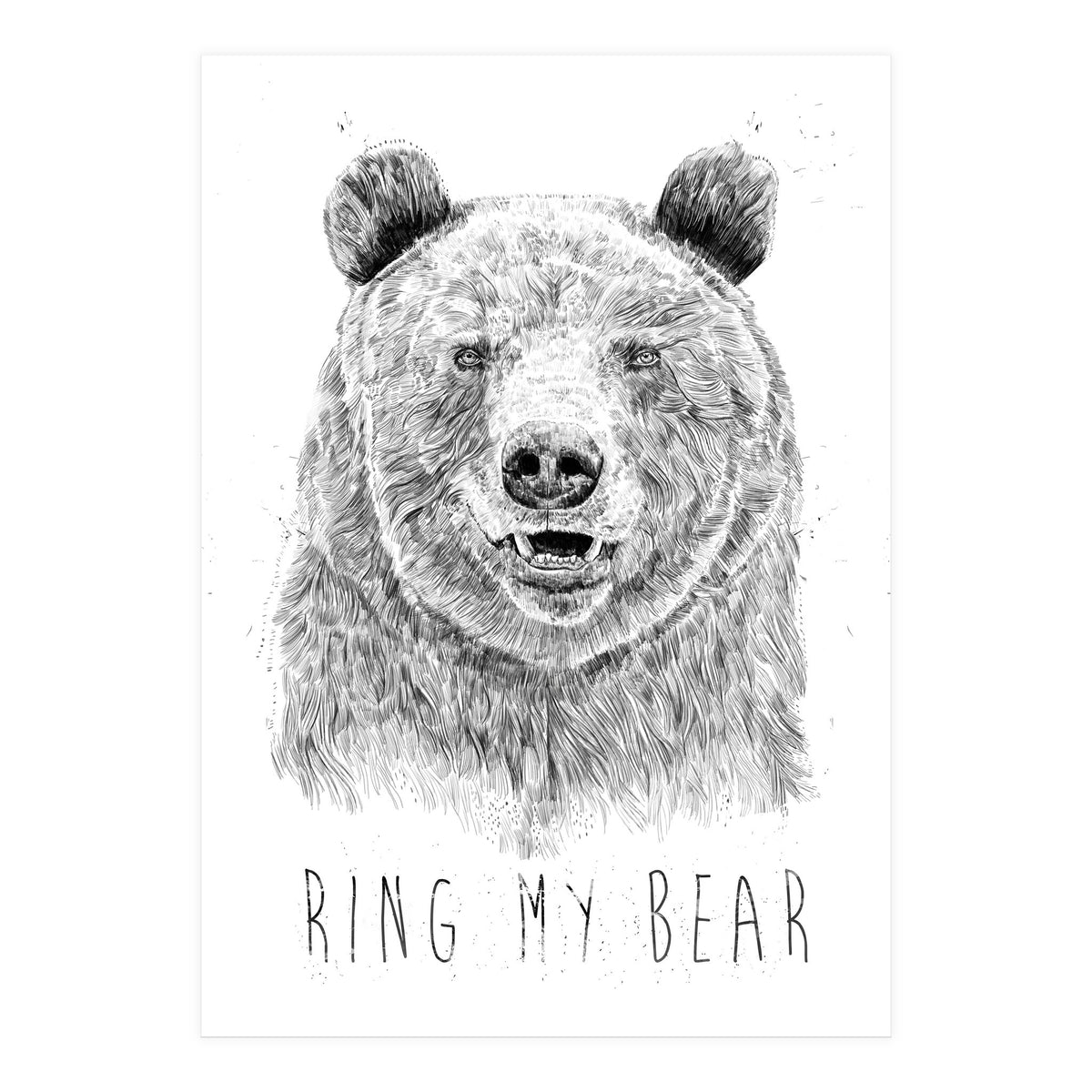 Ring My Bear (bw) (Print Only)
