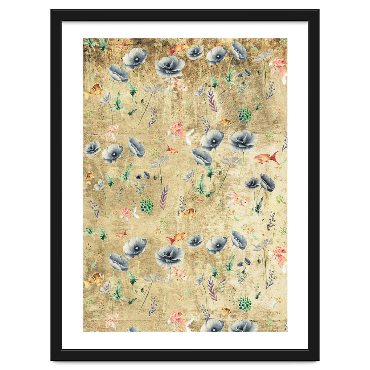 Fishes & Garden #Gold-plated