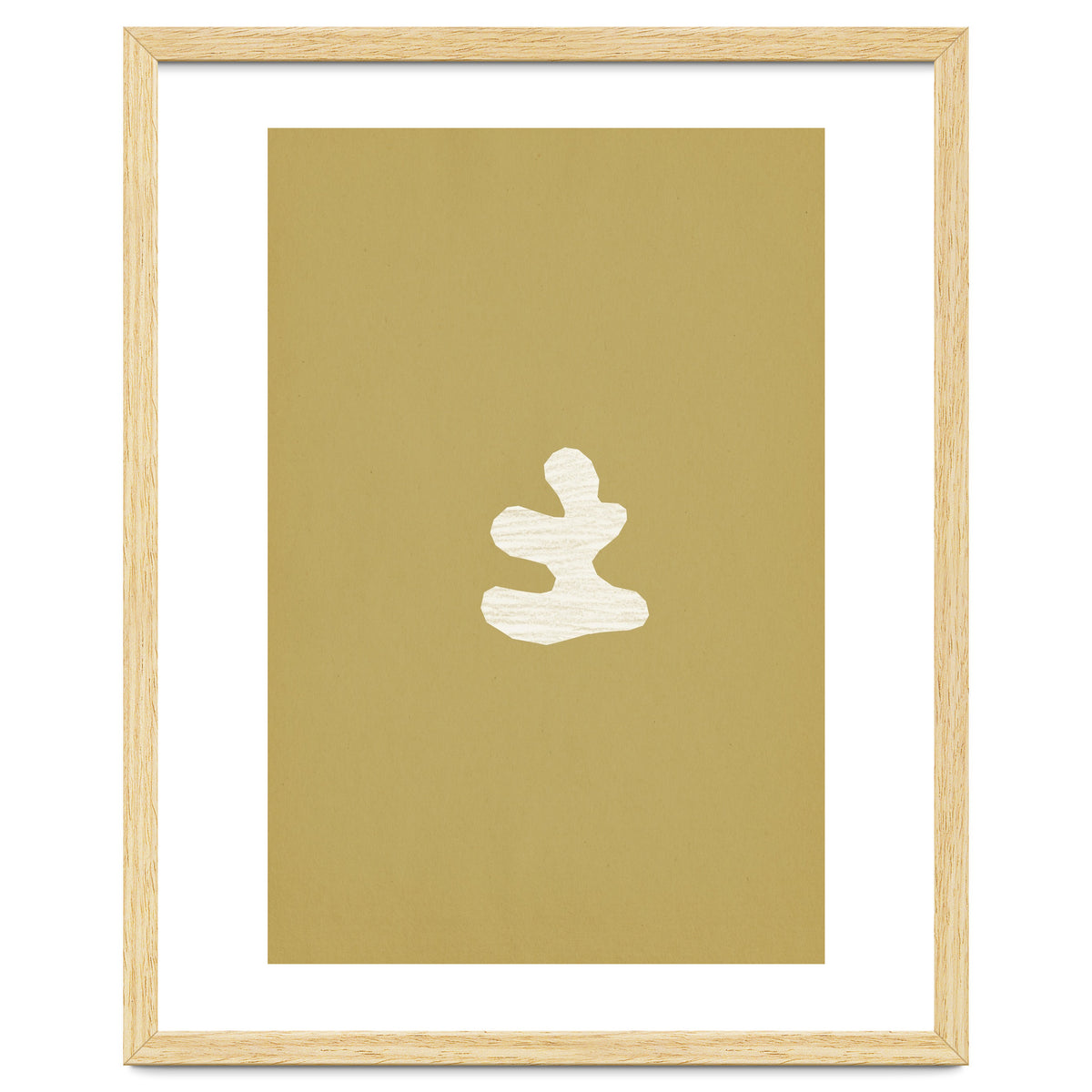 Olive green cut-out shapes