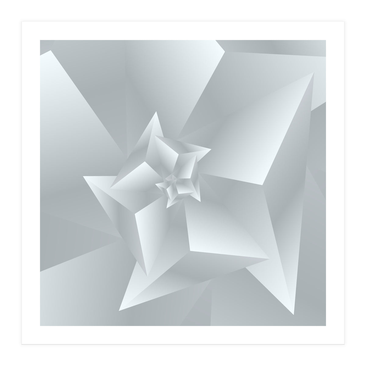 Trendy White Triangle  (Print Only)