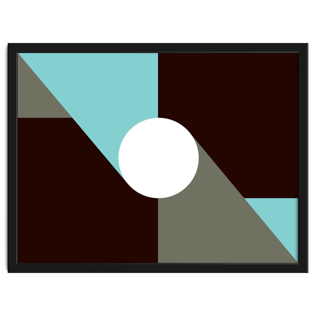Geometric Shapes No. 29 - baby blue & grey