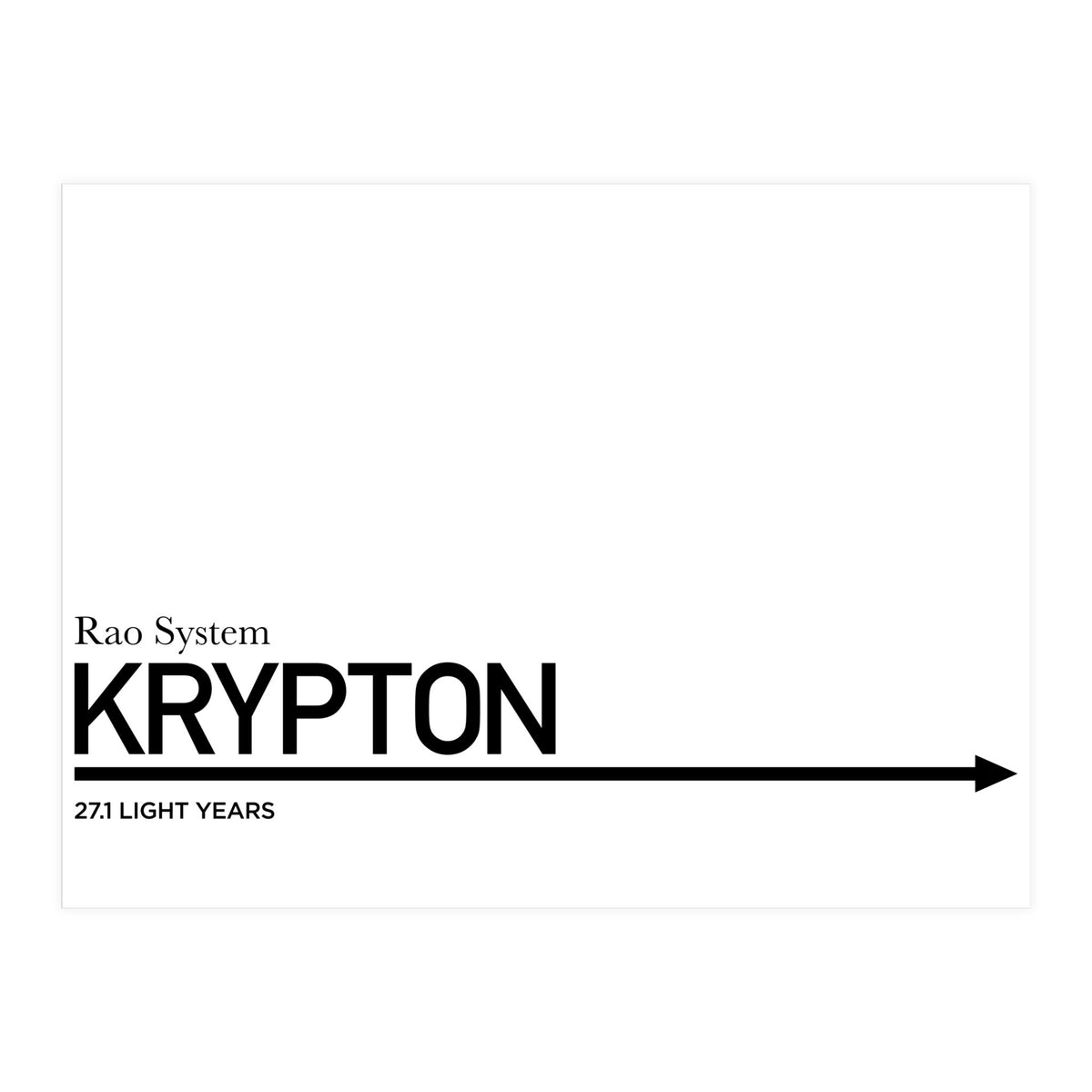 TO KRYPTON (Print Only)