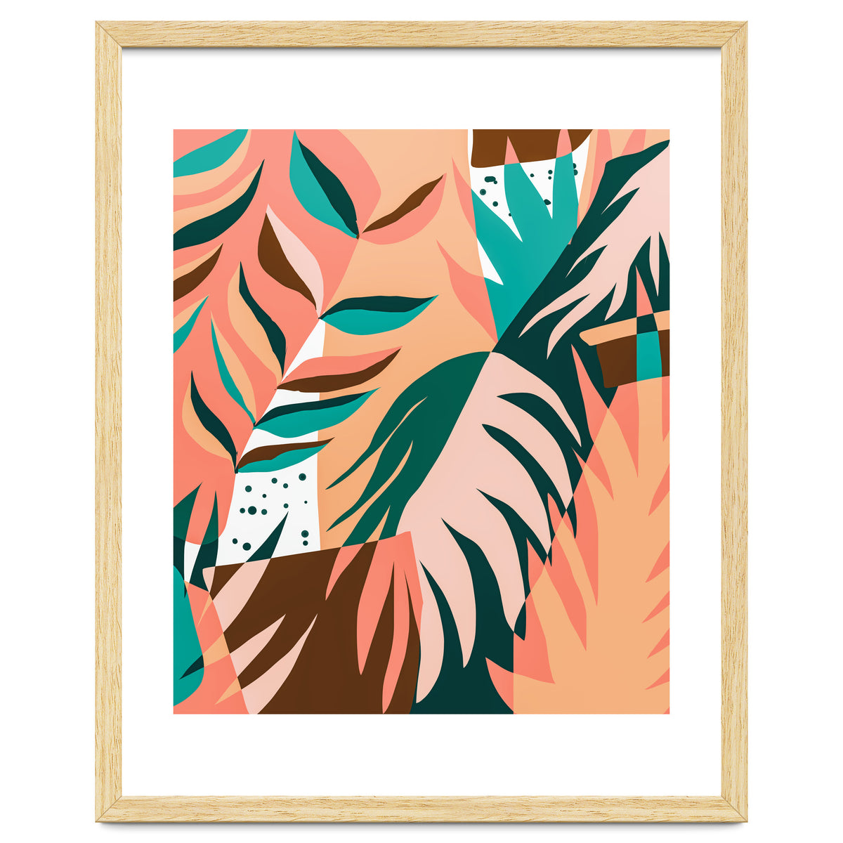 Watching The Leaves Turn, Tropical Autumn Colorful Eclectic Abstract Palm Nature Boho Graphic Design