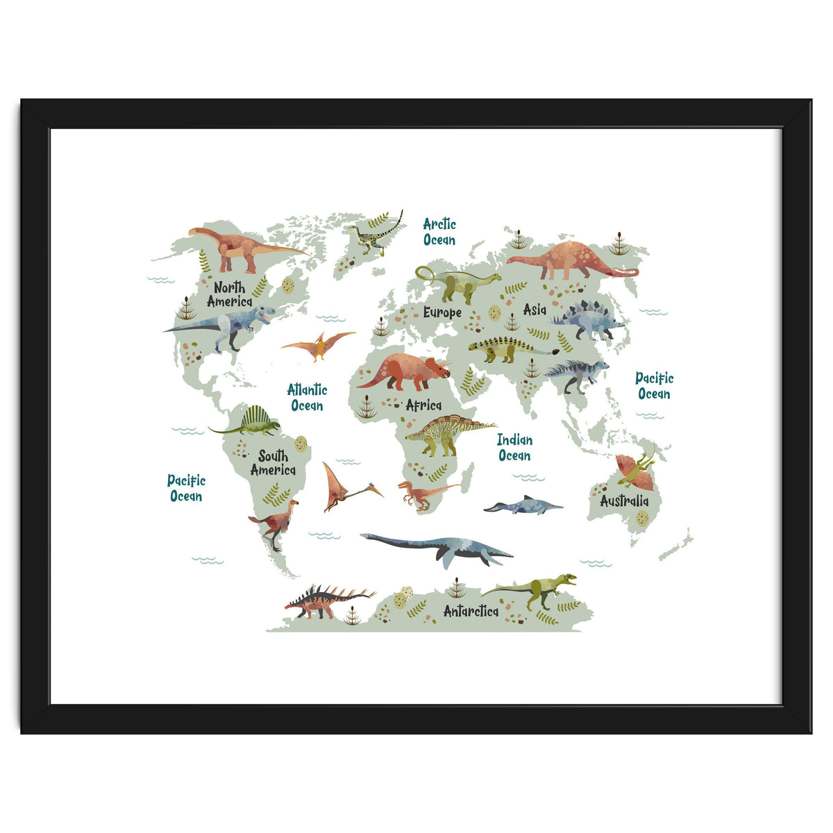 Dinosaur World Map