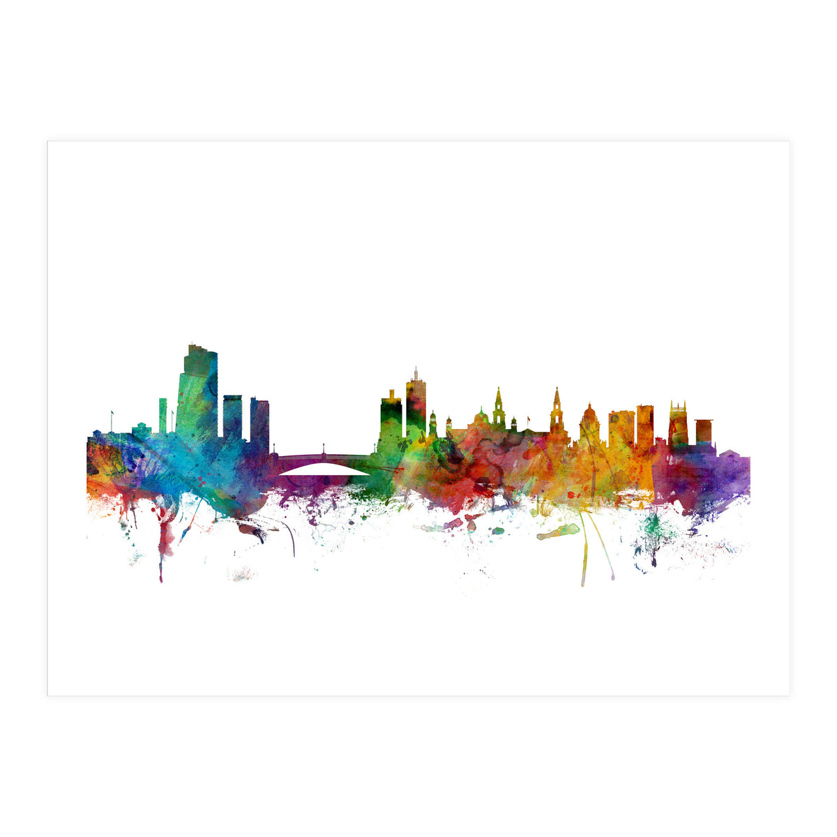 Leeds England Skyline (Print Only)