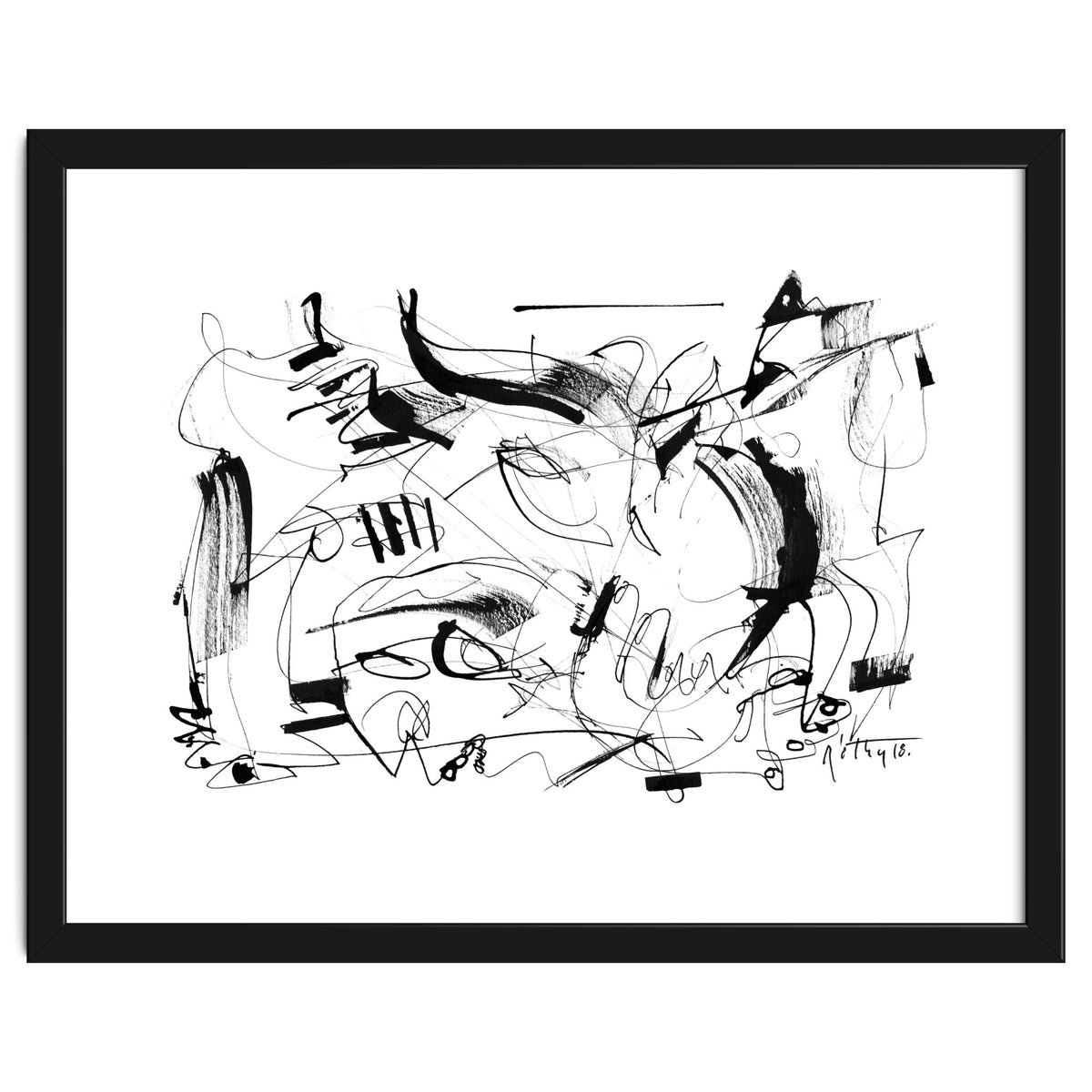 Crushed by a Bull - b&w