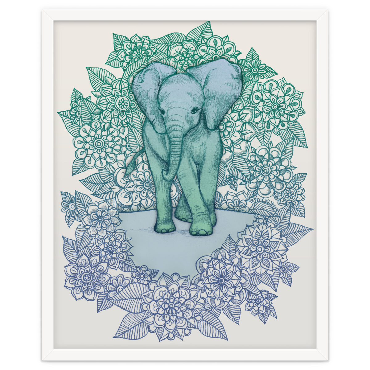 Emerald Elephant in the Lilac Evening