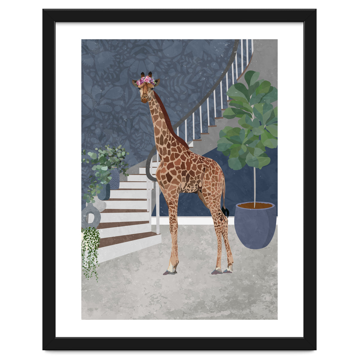 Giraffe in a Victorian House