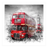 Graphic Art LONDON WESTMINSTER Red Buses (Print Only) thumbnail
