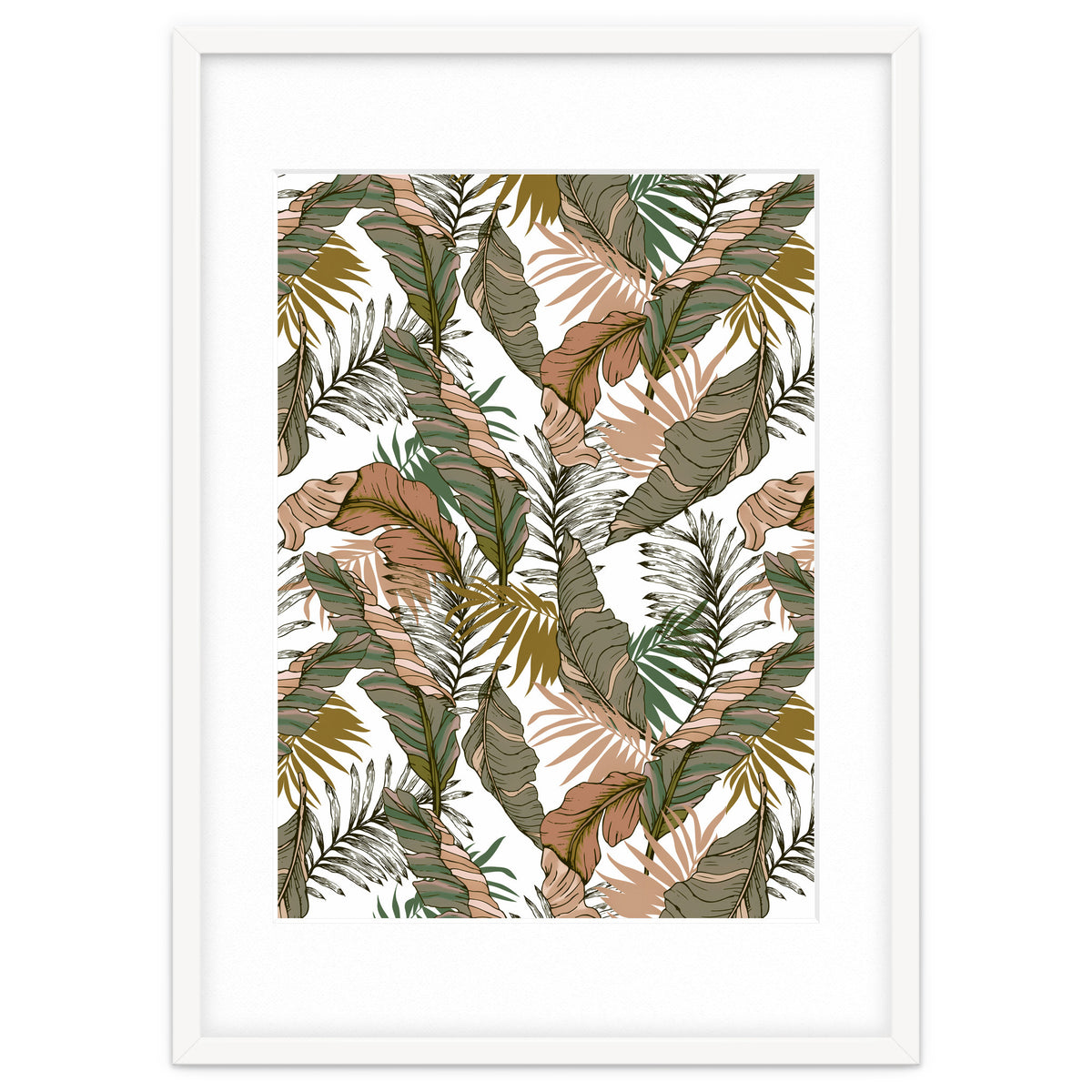 Drawing of wild tropical jungle I