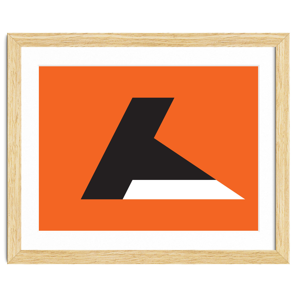 Geometric Shapes No. 79 - orange & black