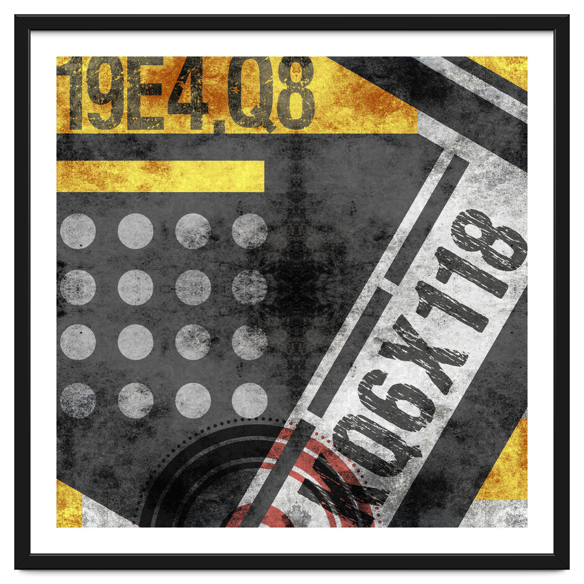 Abstract Industrial Black And Yellow