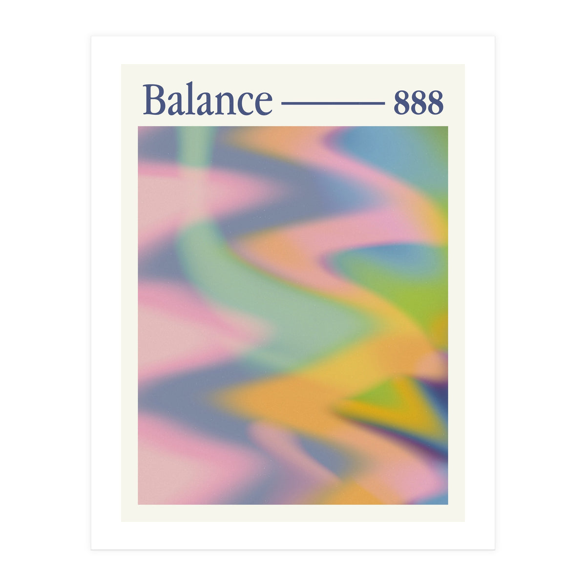 Angel Numbers \\ 888 Balance \\ Color Aura (Print Only)