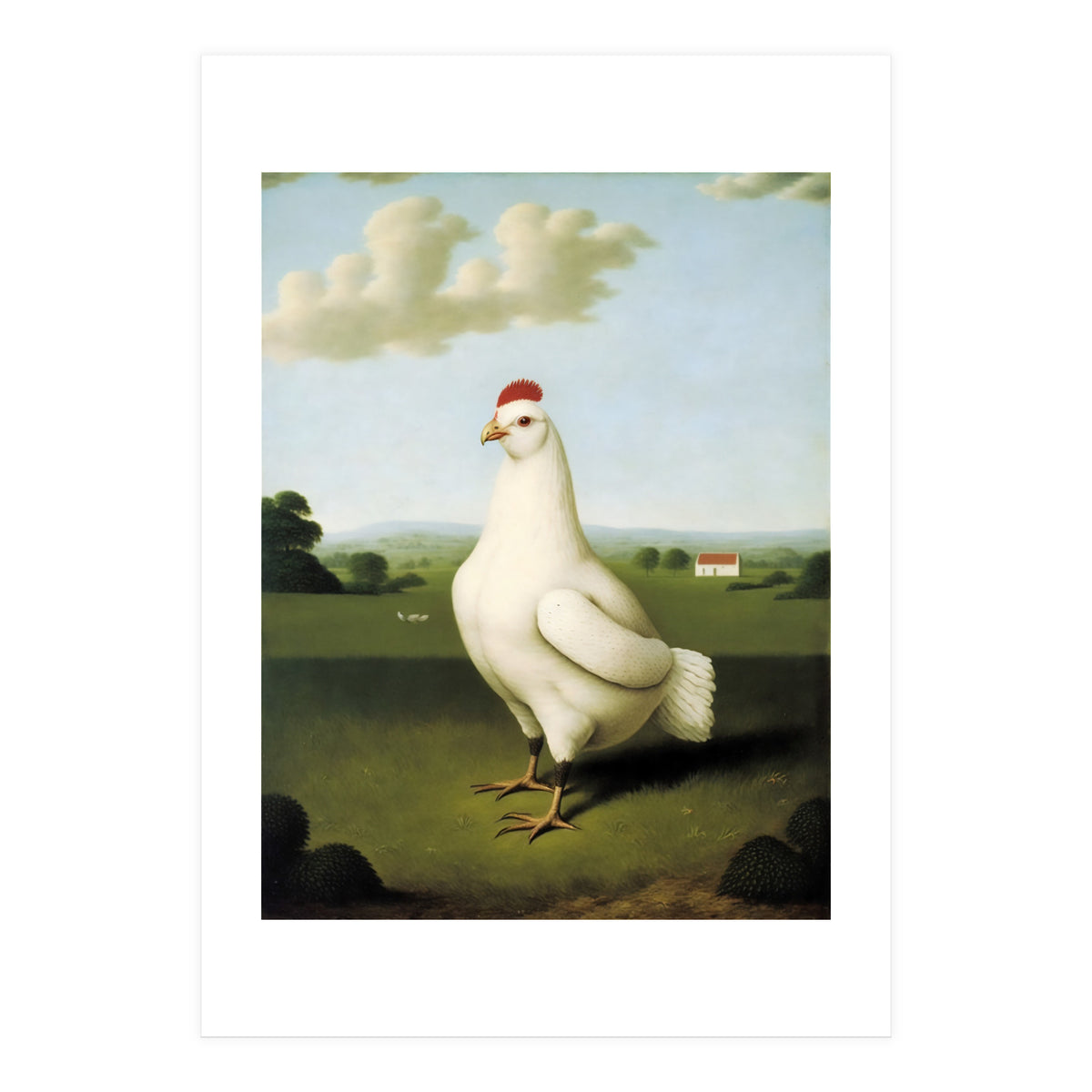 Chicken Classic Oil Painting (Print Only)