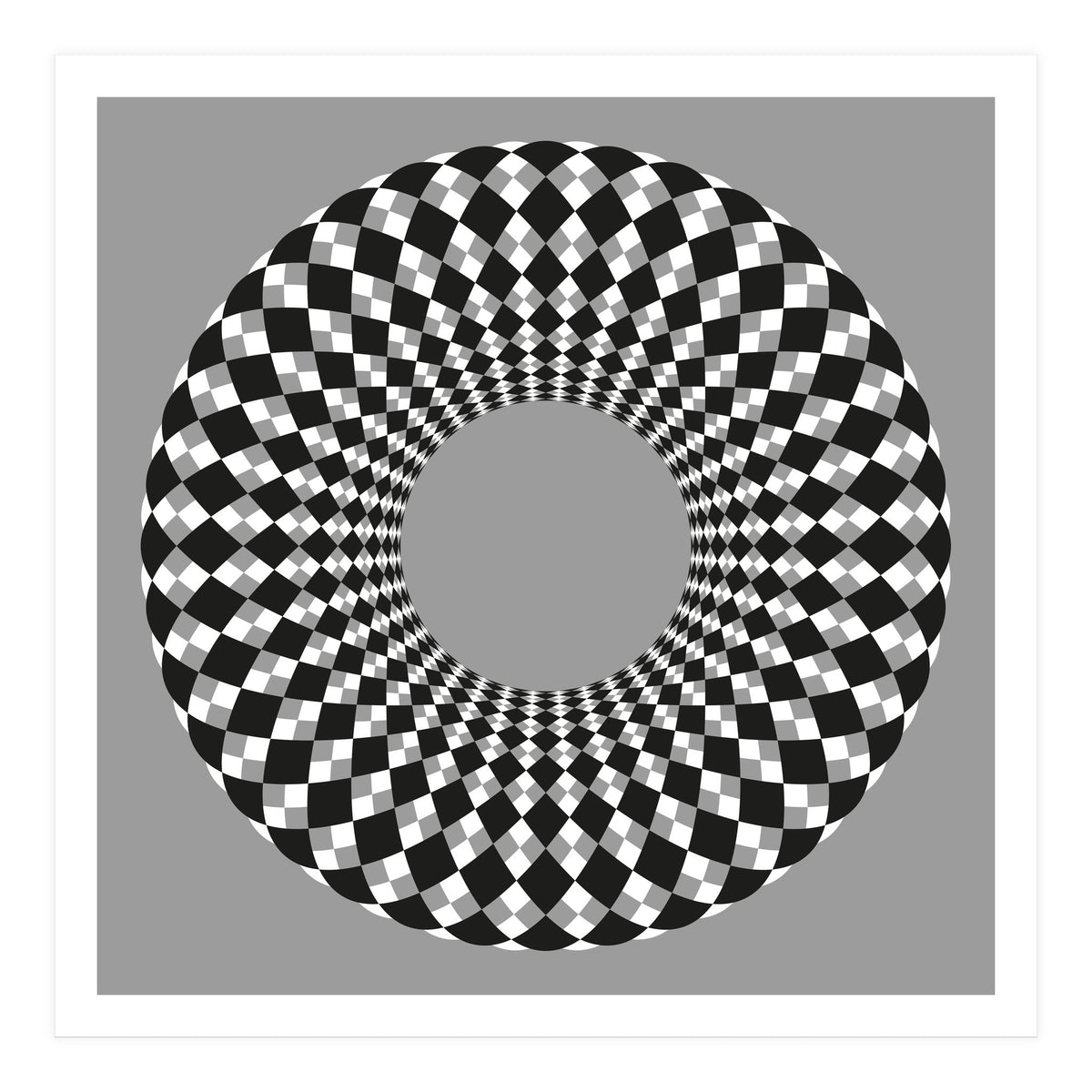 Black and white round (Print Only)