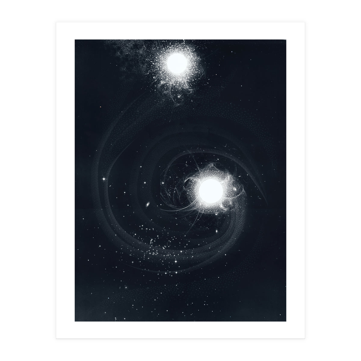 Vintage Cosmos: Double Spiral Nebula (Print Only)
