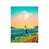 Woman With Birds  (Print Only) thumbnail