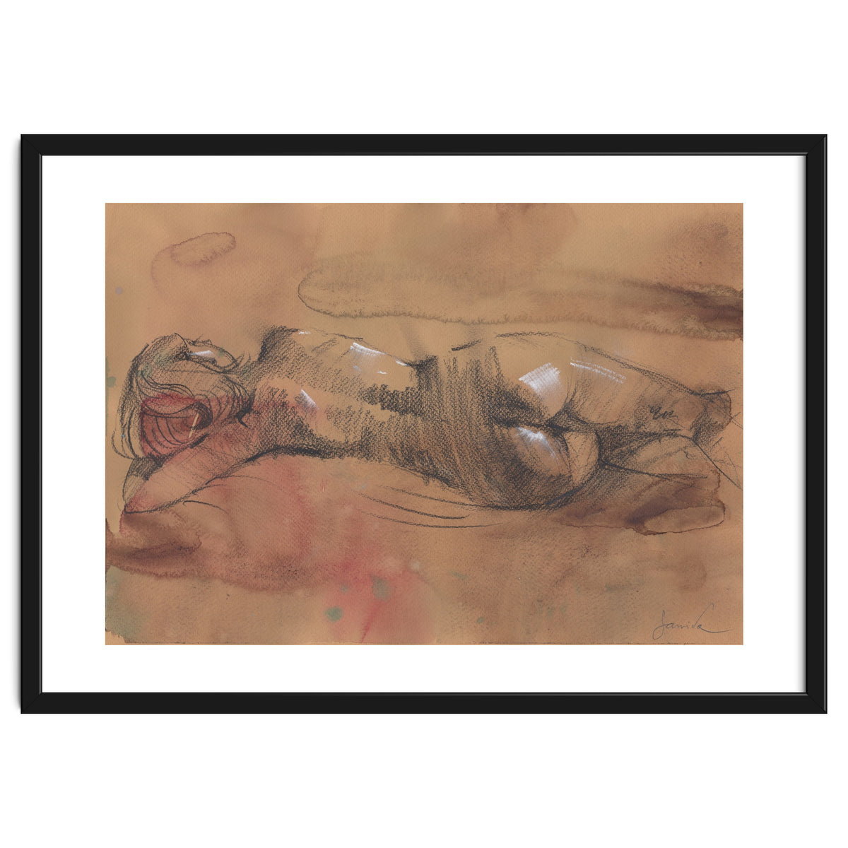 Feminine body drawing of a woman