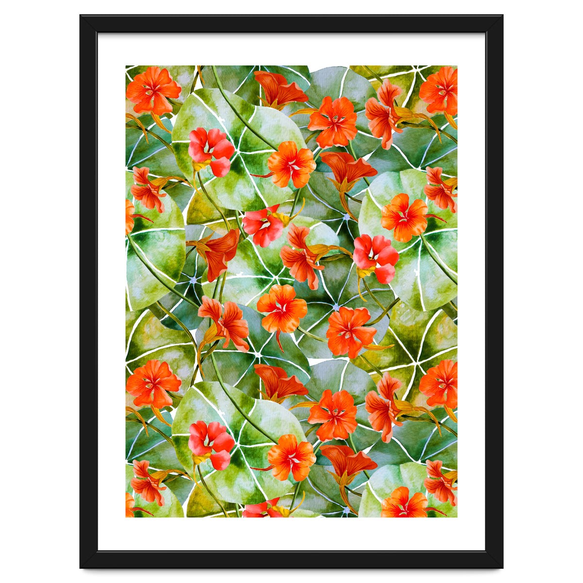 Nasturtiums watercolor 01