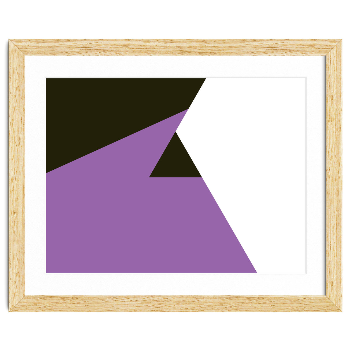 Geometric Shapes No. 80 - purple, black & white