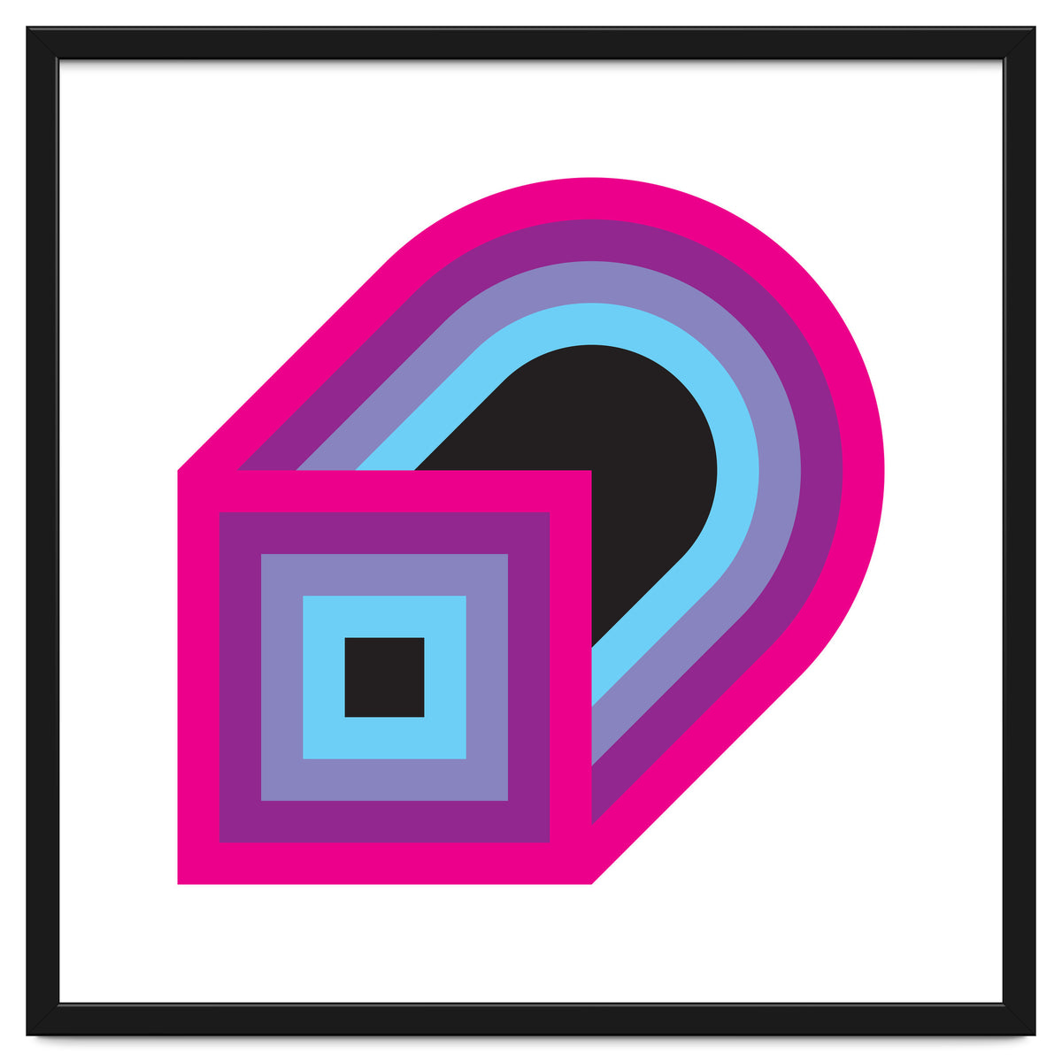 Geometric Shapes No. 41 - purple, blue & lilac