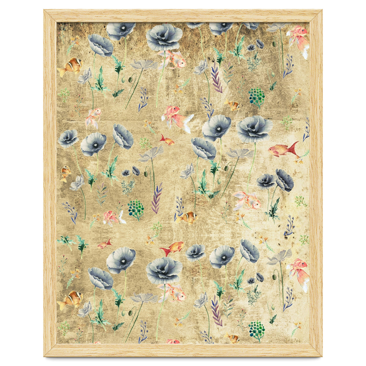 Fishes & Garden #Gold-plated