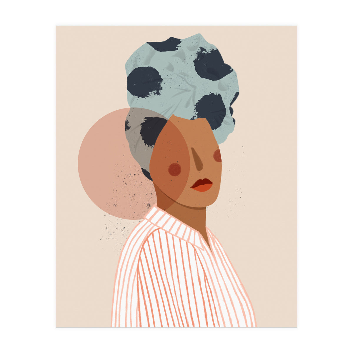 Lady with stripes (Print Only)