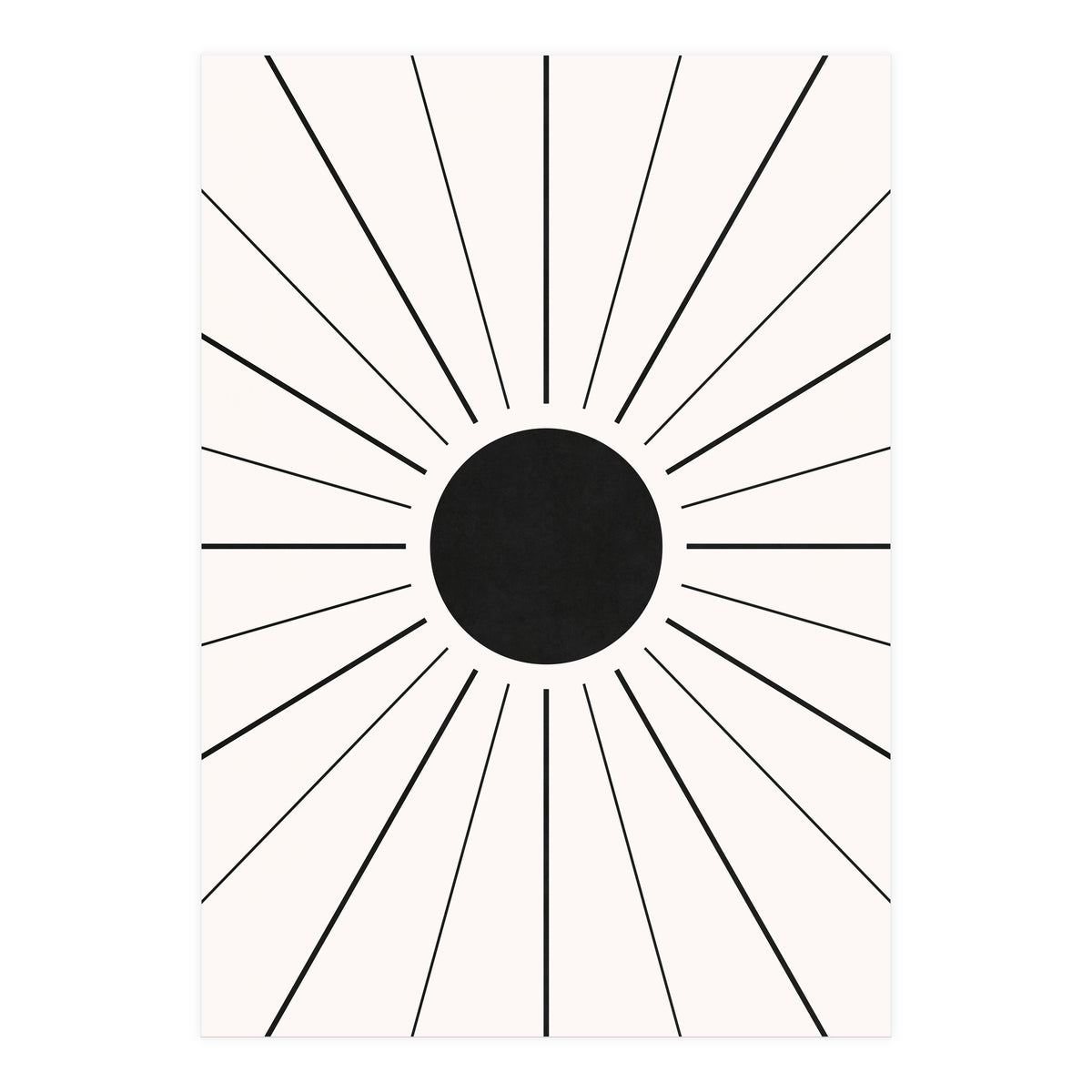 SUN IN LINES - BLACK (Print Only)