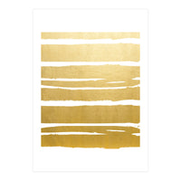 Gold Vibes Only | Luxe Shimmer Metallic Graphic Abstract | Golden Happiness Good Vibes (Print Only)