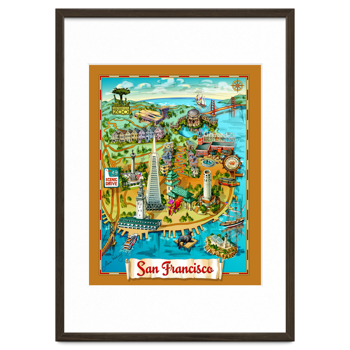 San Francisco Map Illustration