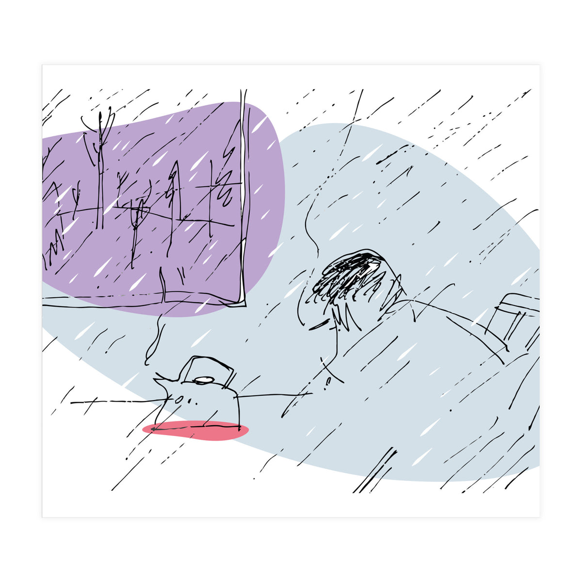 Sad Rainy Day (Print Only)