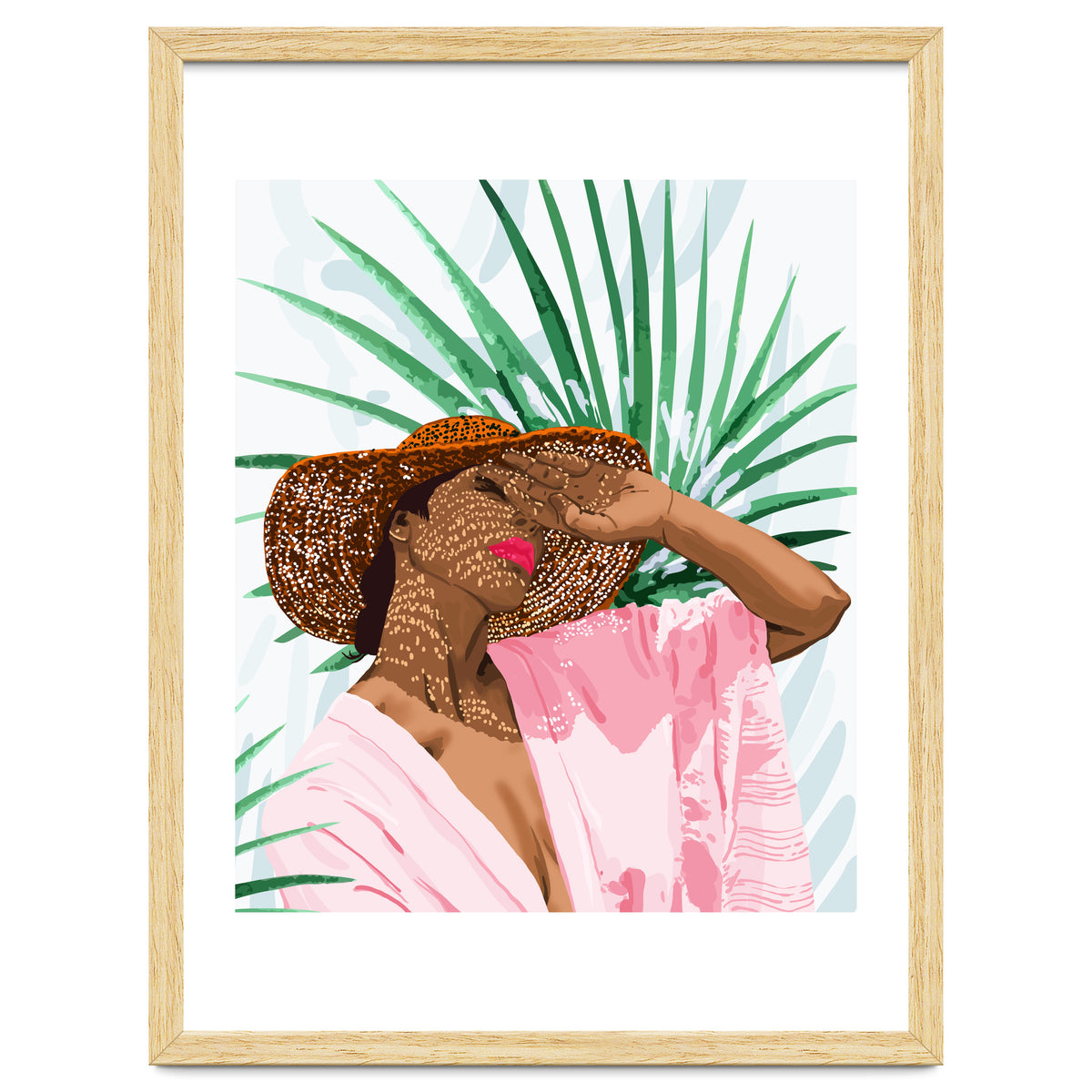 Sunshine in My Soul | Black Woman Tropical Travel | Modern Boho Palm Summer Vacation Fashion