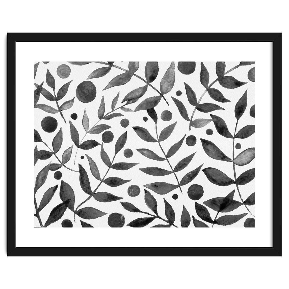 Watercolor Black Branches