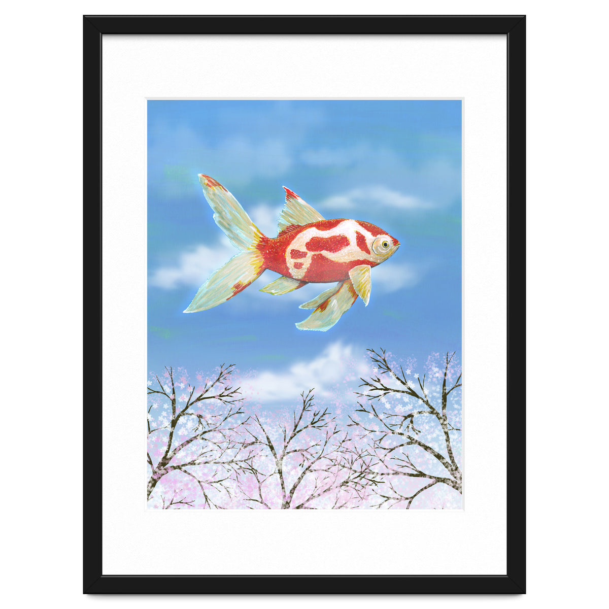 Flying goldfish