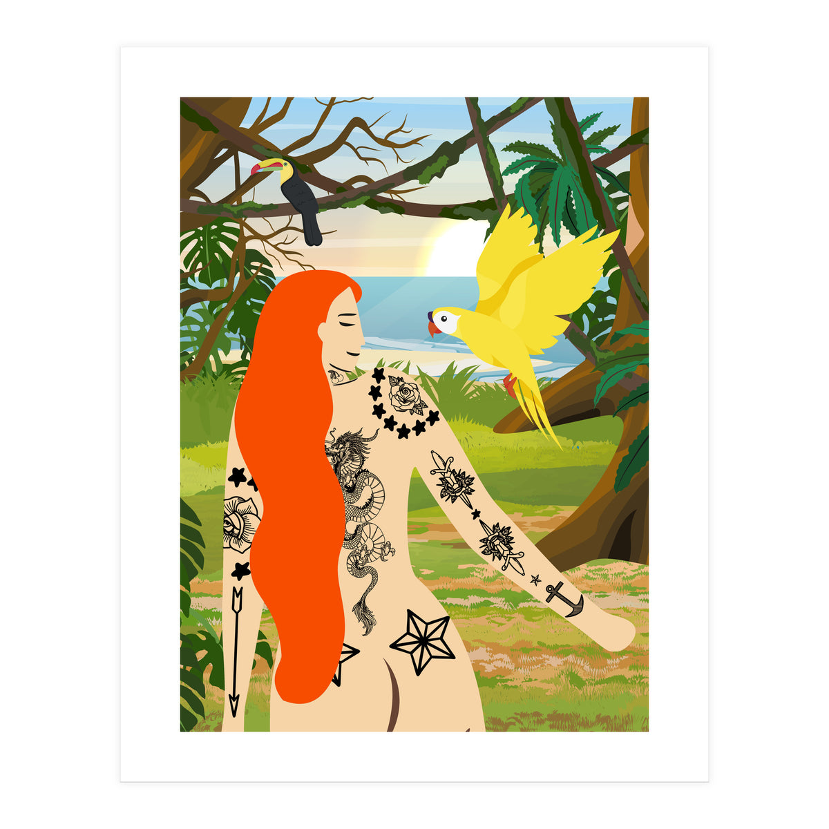 Golden Conure and Me (Print Only)