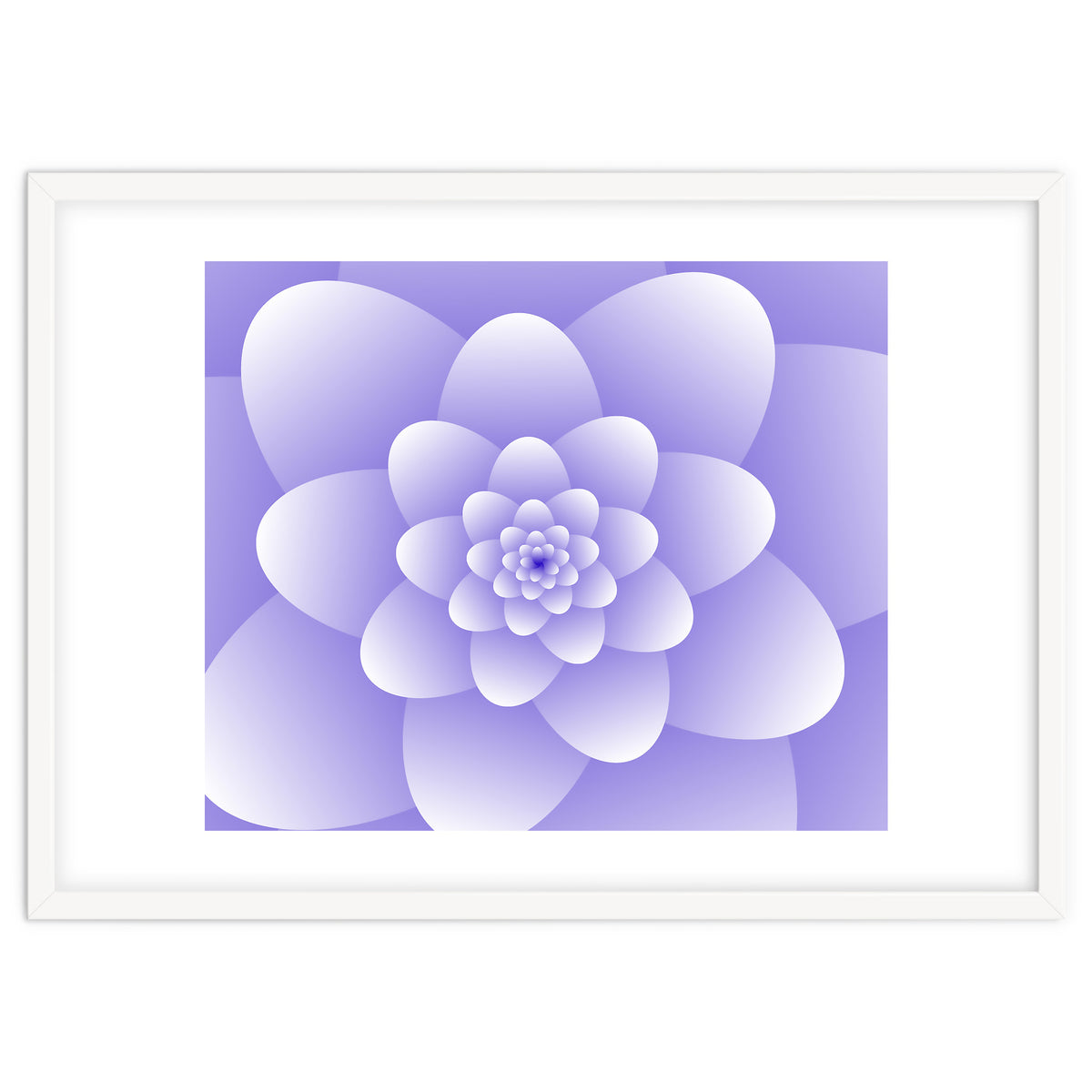 3d Abstract Purple Floral Spiral