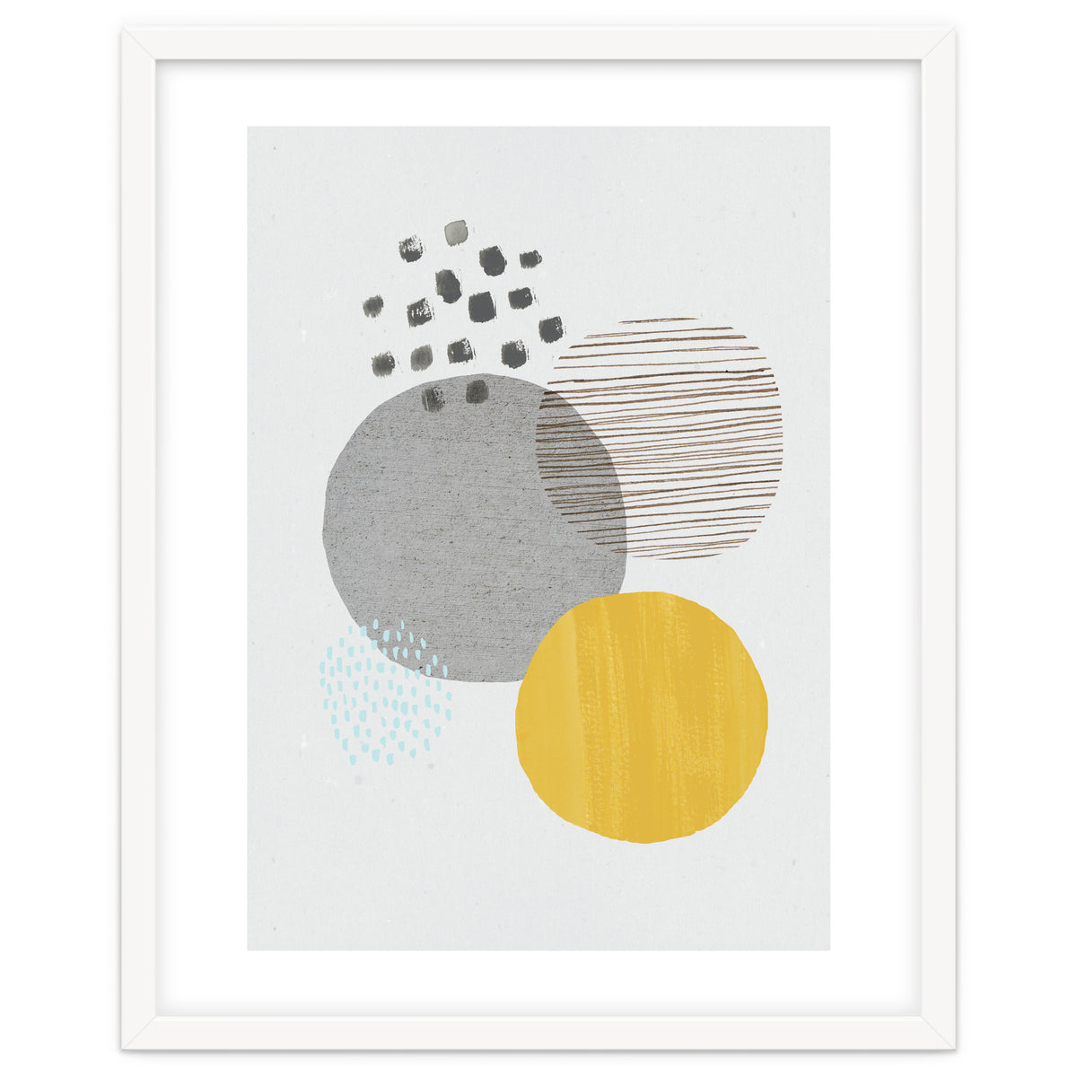 Abstract Mustard And Grey