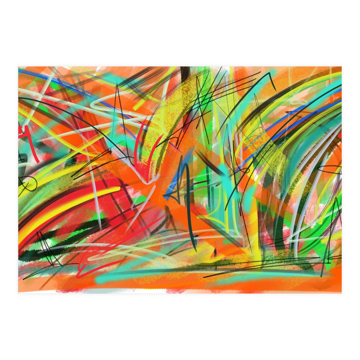Emersions In Orange And Yellow (Print Only)