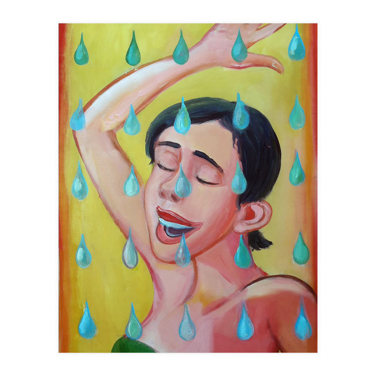 Chica Bajo La Lluvia (Print Only)