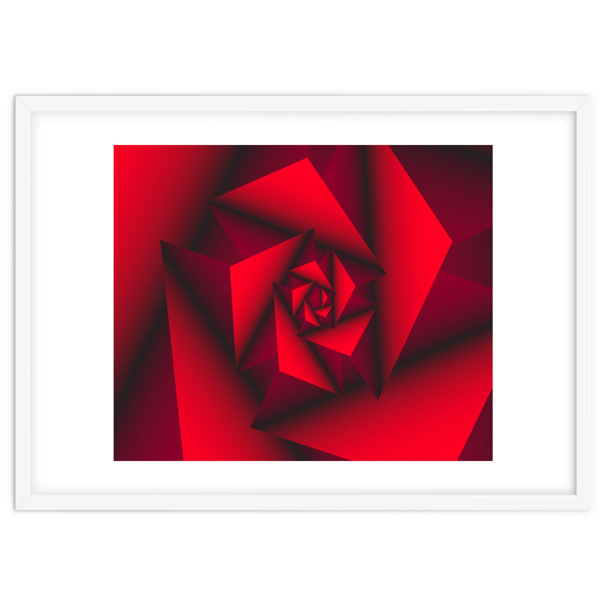 Red Abstract Geometric