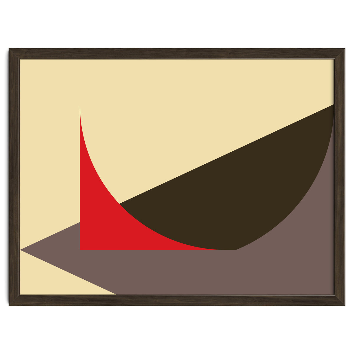 Geometric Shapes No. 6 - brown, beige & red