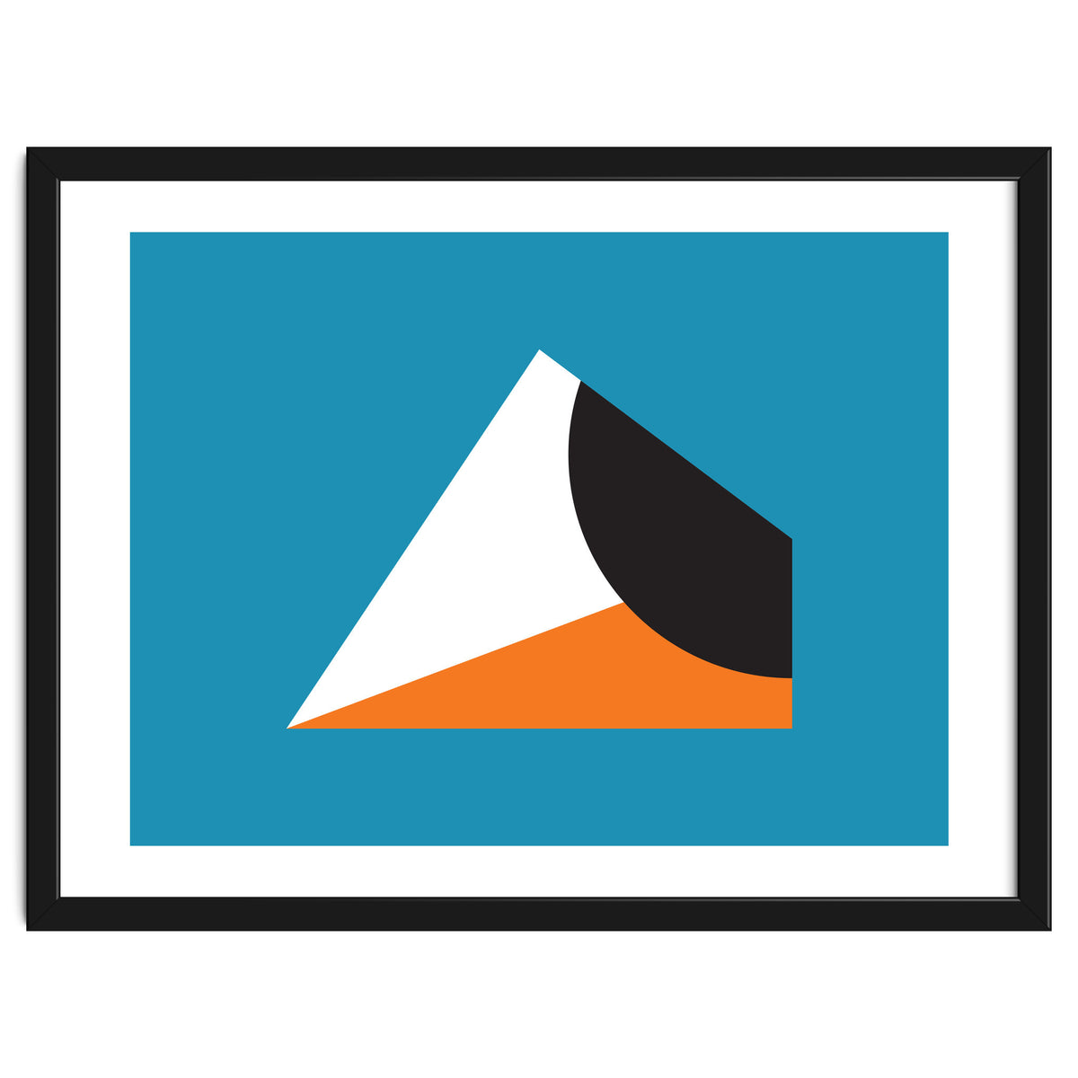 Geometric Shapes No. 16 - blue & orange