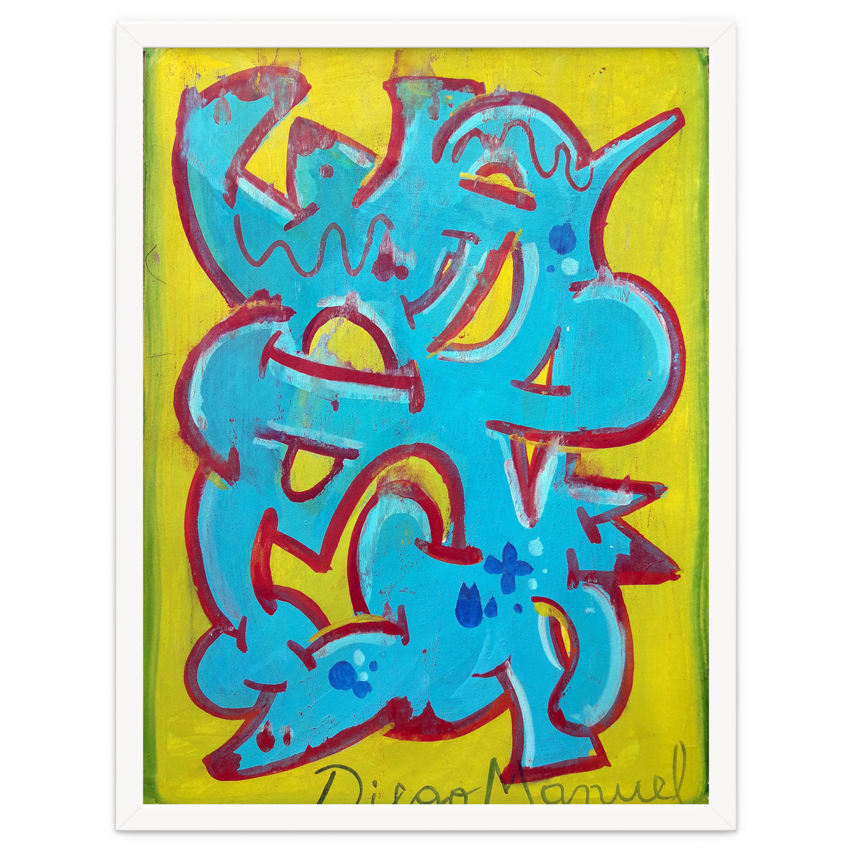 Forma Celeste Sobre Amarillo 3