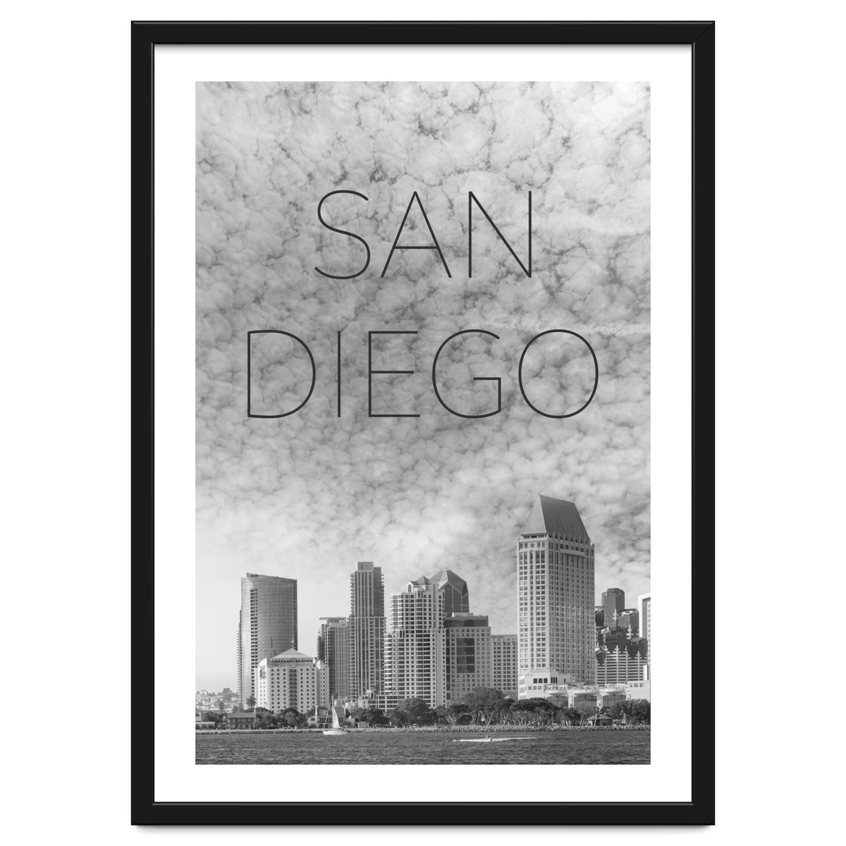 SAN DIEGO Skyline | Text
