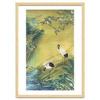 Cranes Under A Peach Tree