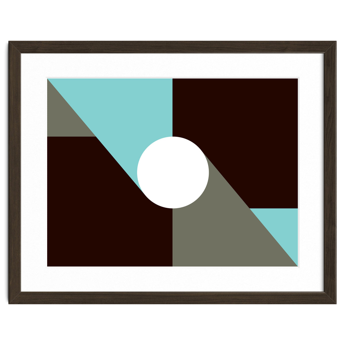 Geometric Shapes No. 29 - baby blue & grey